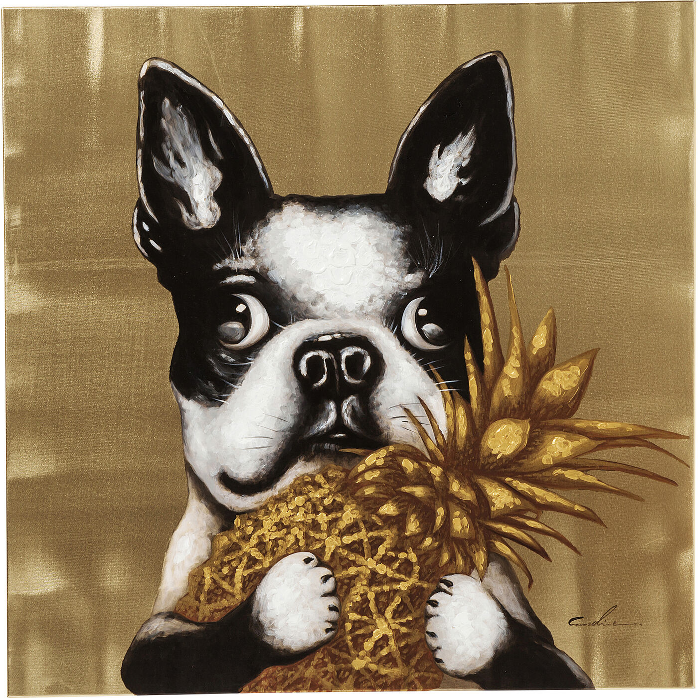 Картина Touched Dog with Pineapple 80x80 см