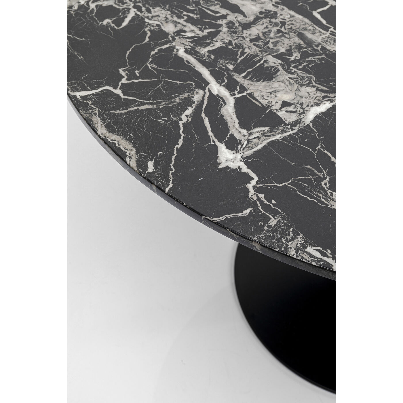 Стол Schickeria Marbleprint Black Ø110 см