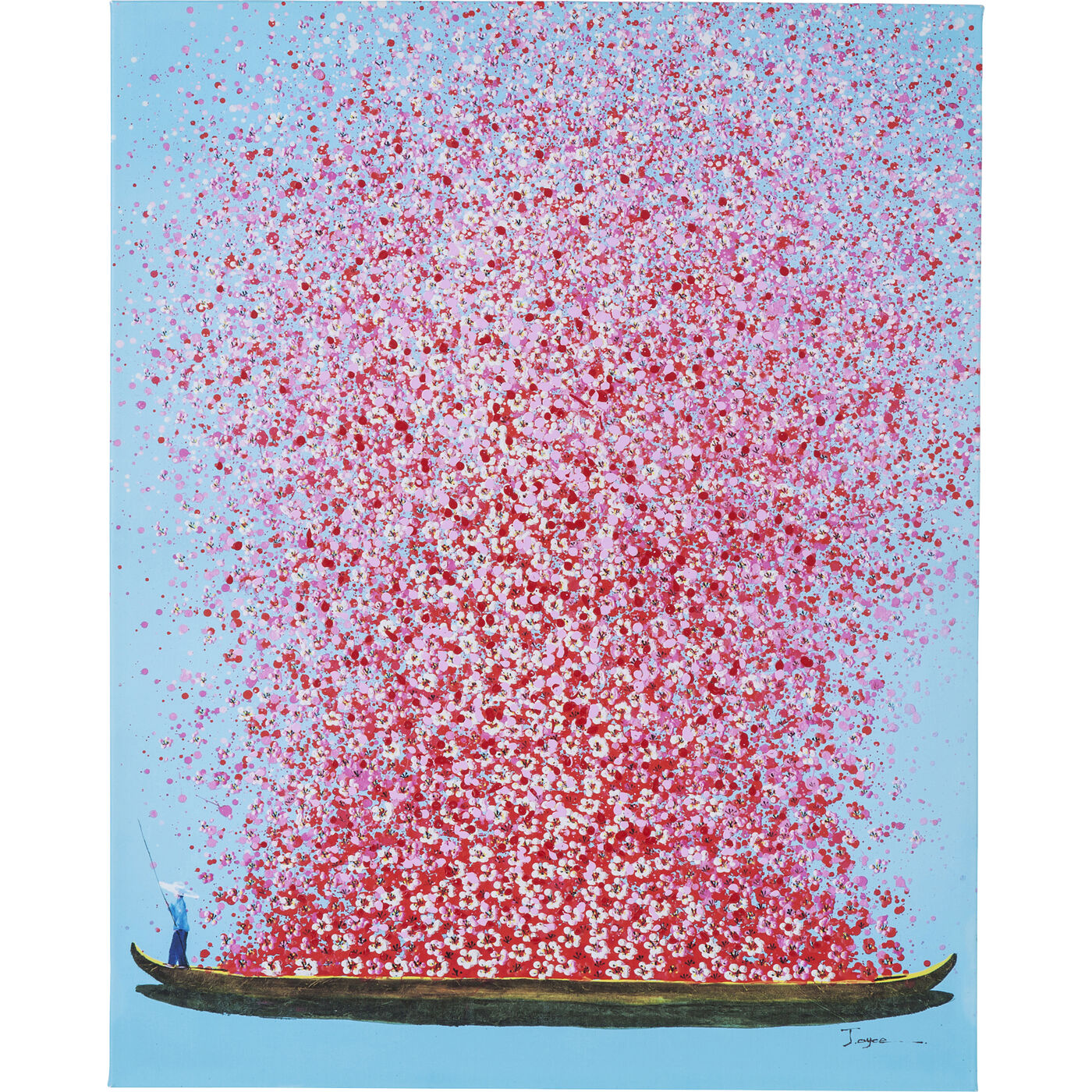 Картина на холсте Flower Boat Blue Pink 30x40cm