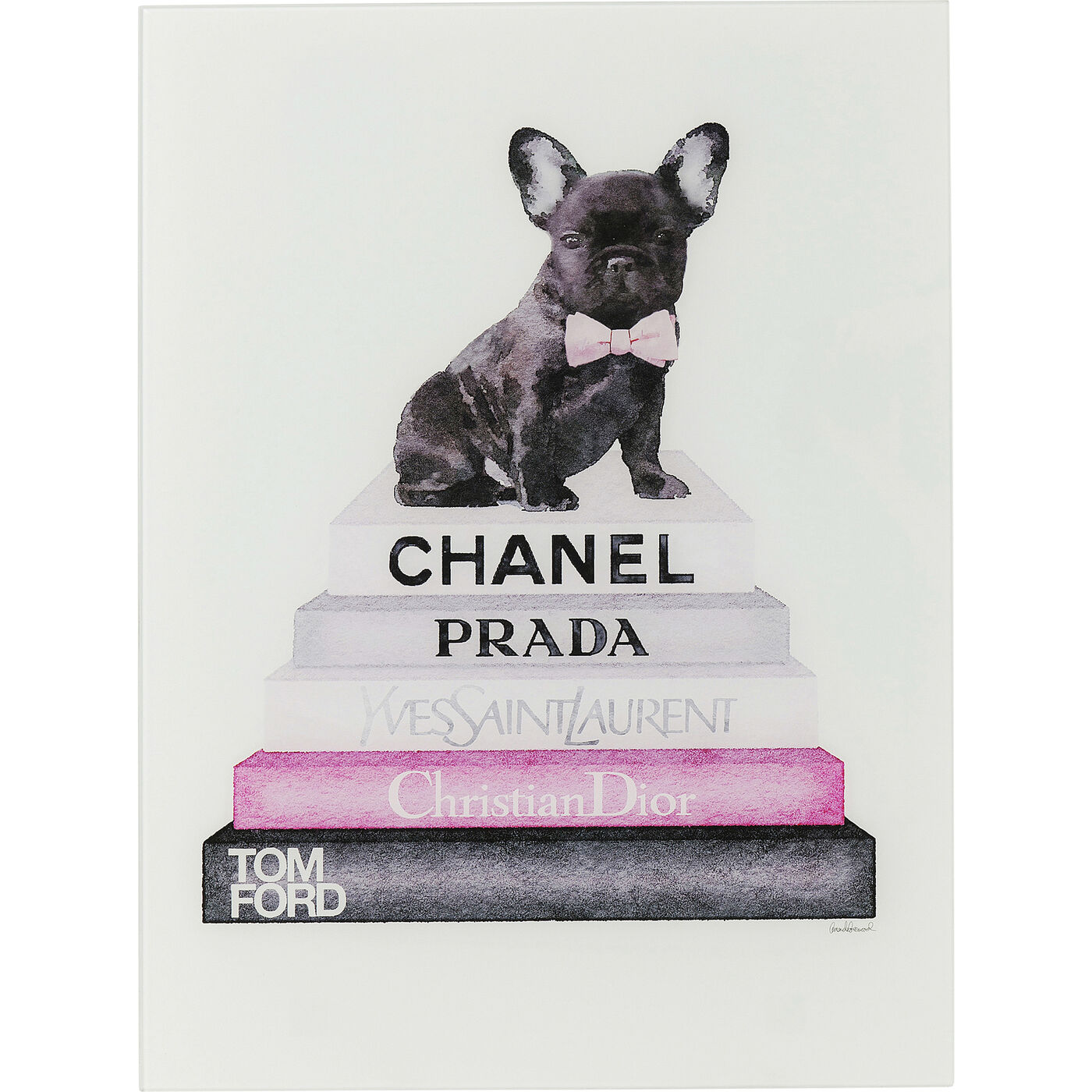 Картина стеклянная Fashion Dog 80x60 см