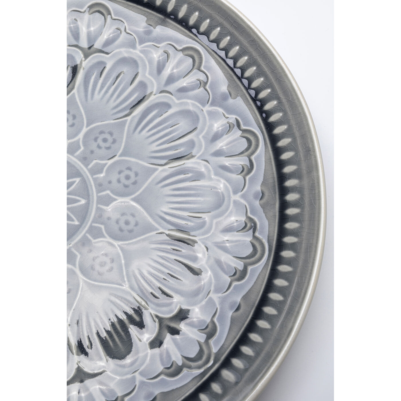 Тарелка Sicilia Mandala Grey Ø27 см