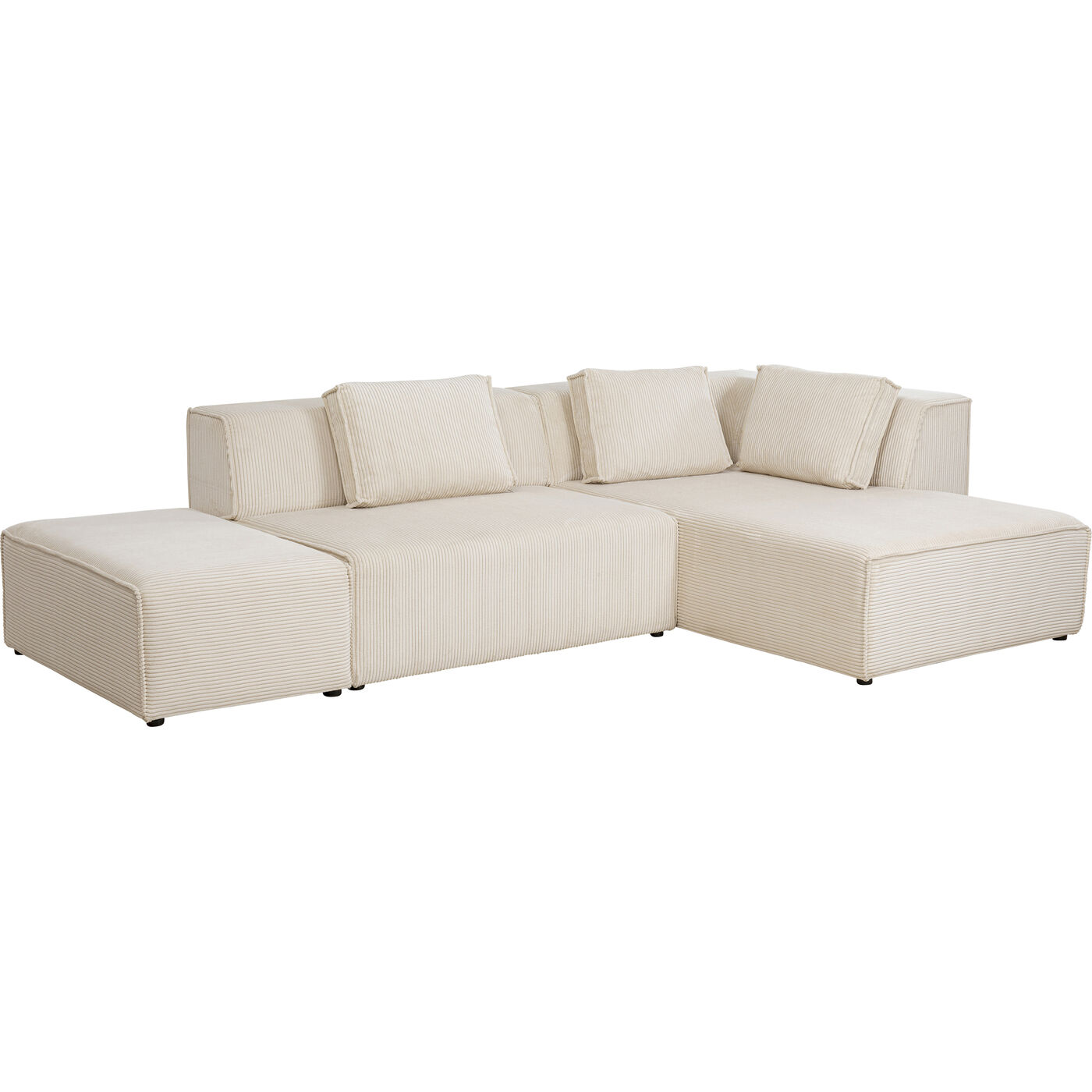 Диван правосторонний угловой Infinity Ottomane Cord Creme Right