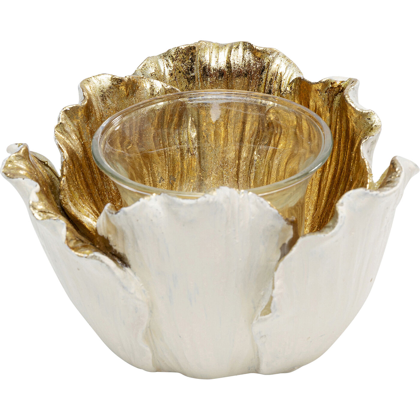 Подсвечник Flower Bloom Creme Gold Ø8 см