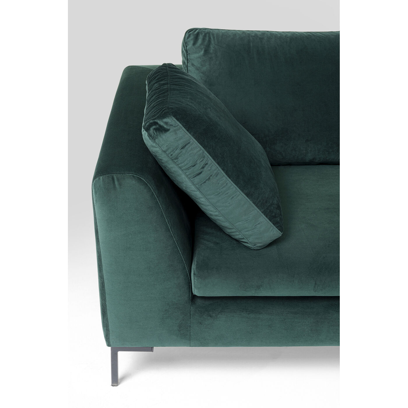 Диван угловой правосторонний Gianni Small Velvet Green Right