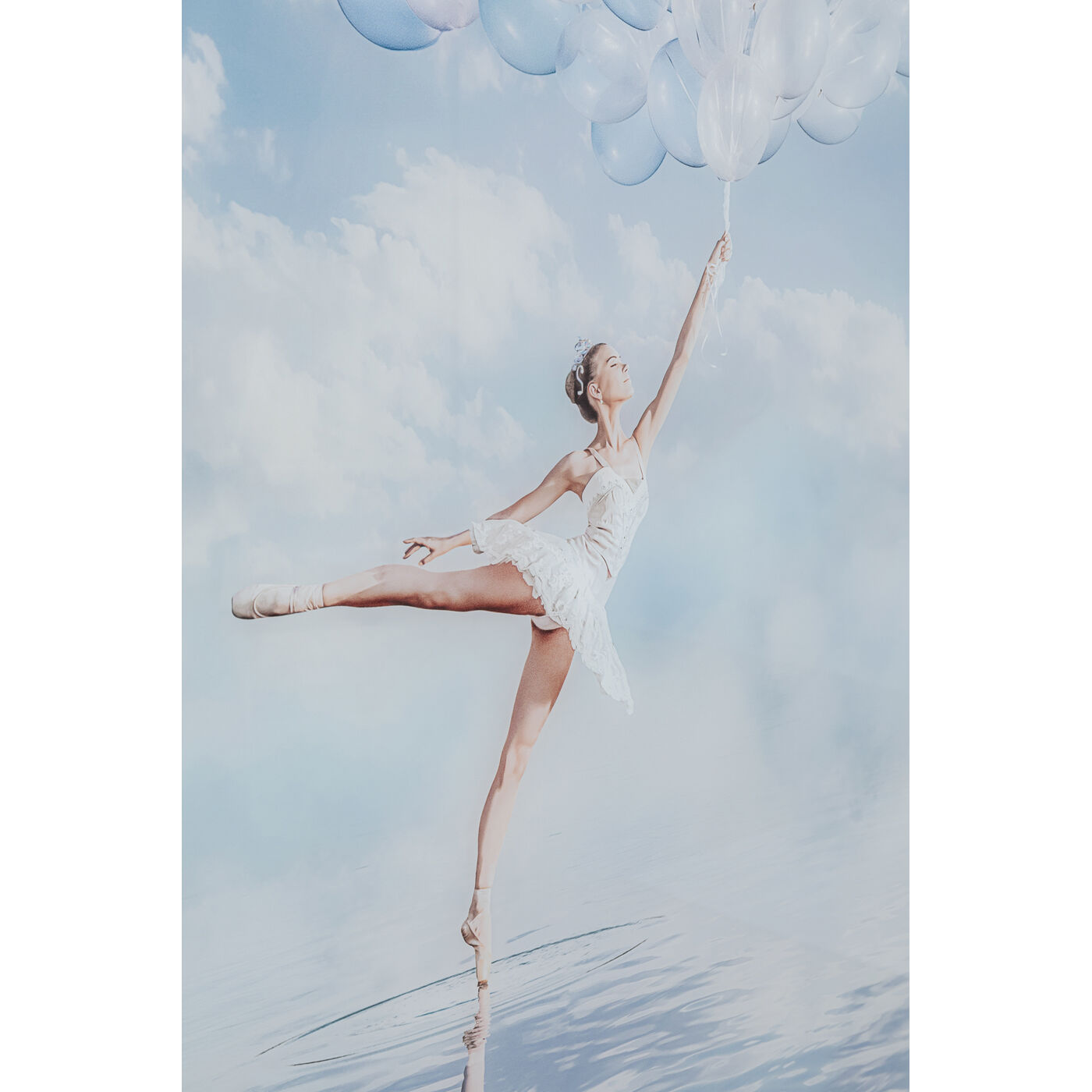 Картина стеклянная Balloon Girl 100x150 см