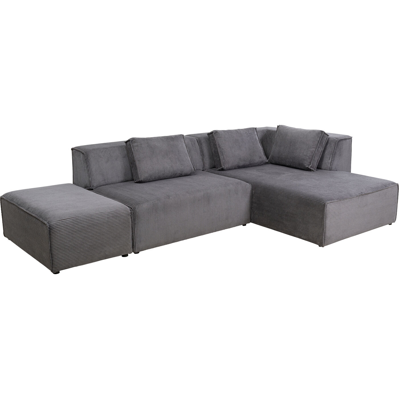 Диван правосторонний угловой Infinity Ottomane Cord Grey Right