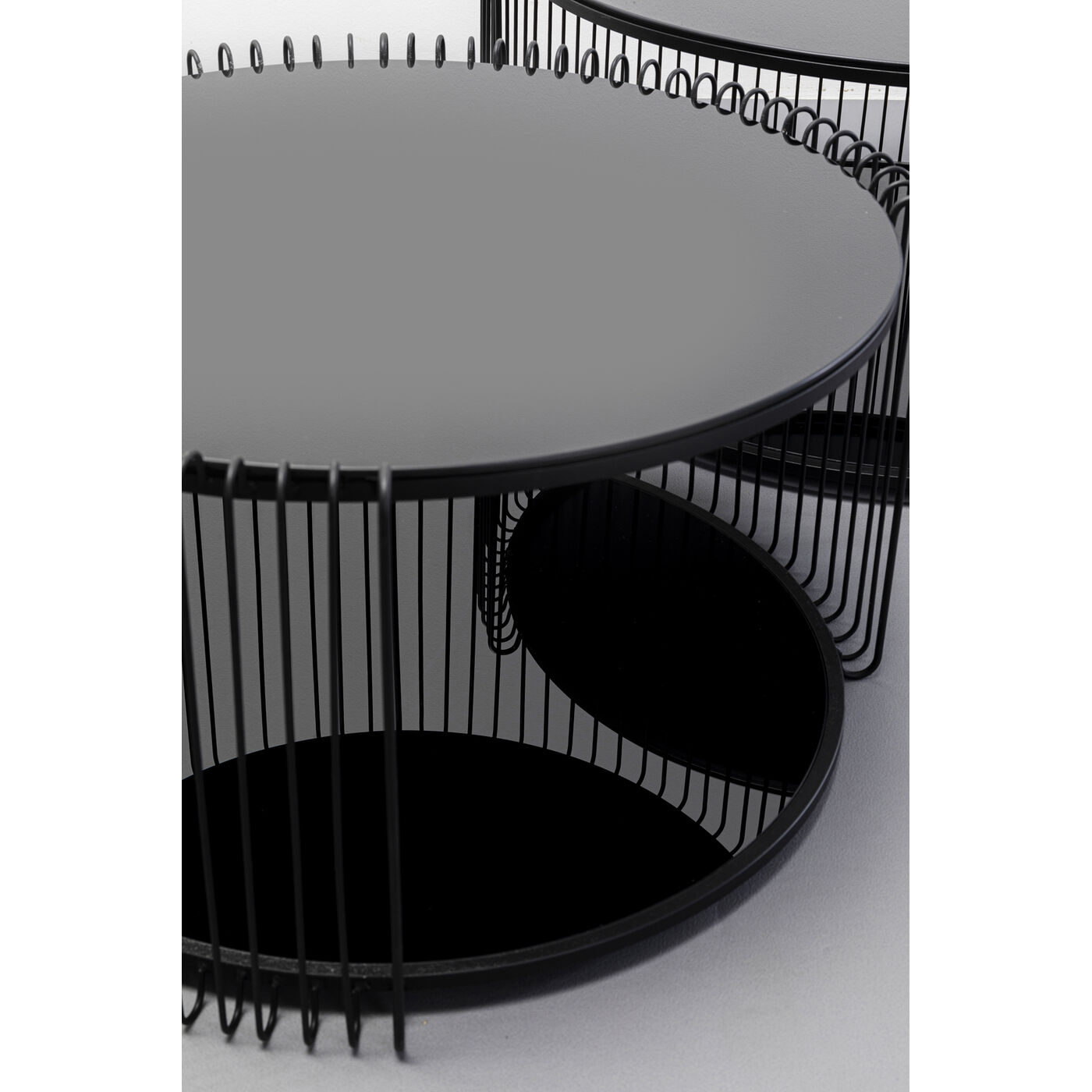 Стол кофейный Wire Cut Out Black (2 шт)
