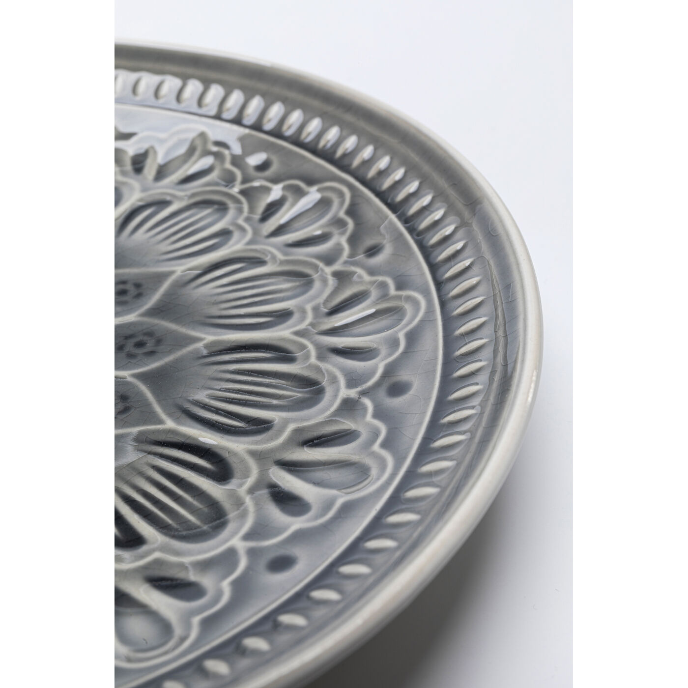 Тарелка Sicilia Mandala Grey Ø21 см