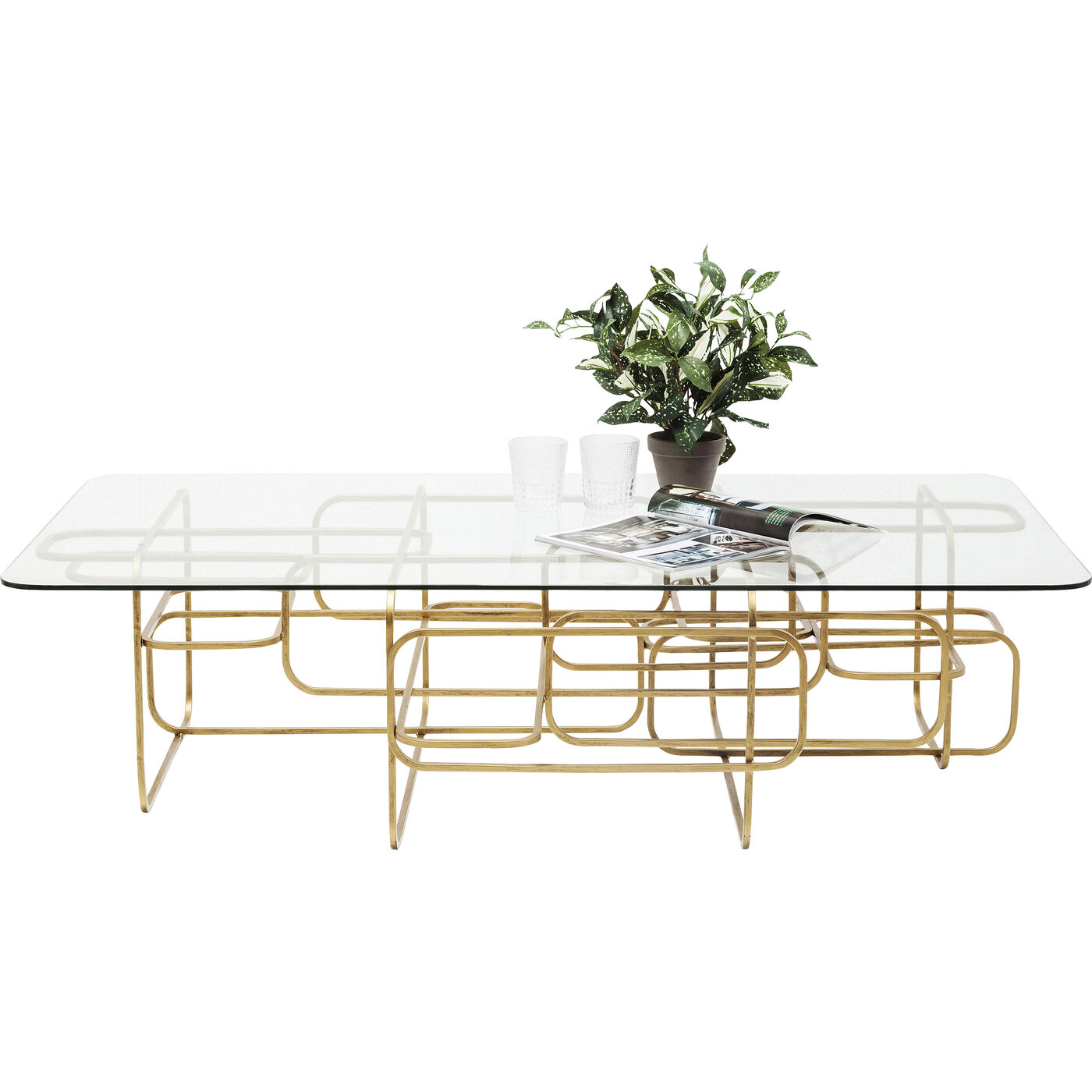Стол кофейный Meander Gold 140x80 см