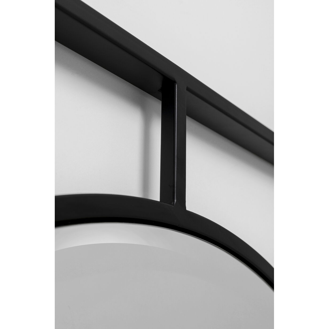 Зеркало настенное Stanford Frame Matt Black Ø90 см