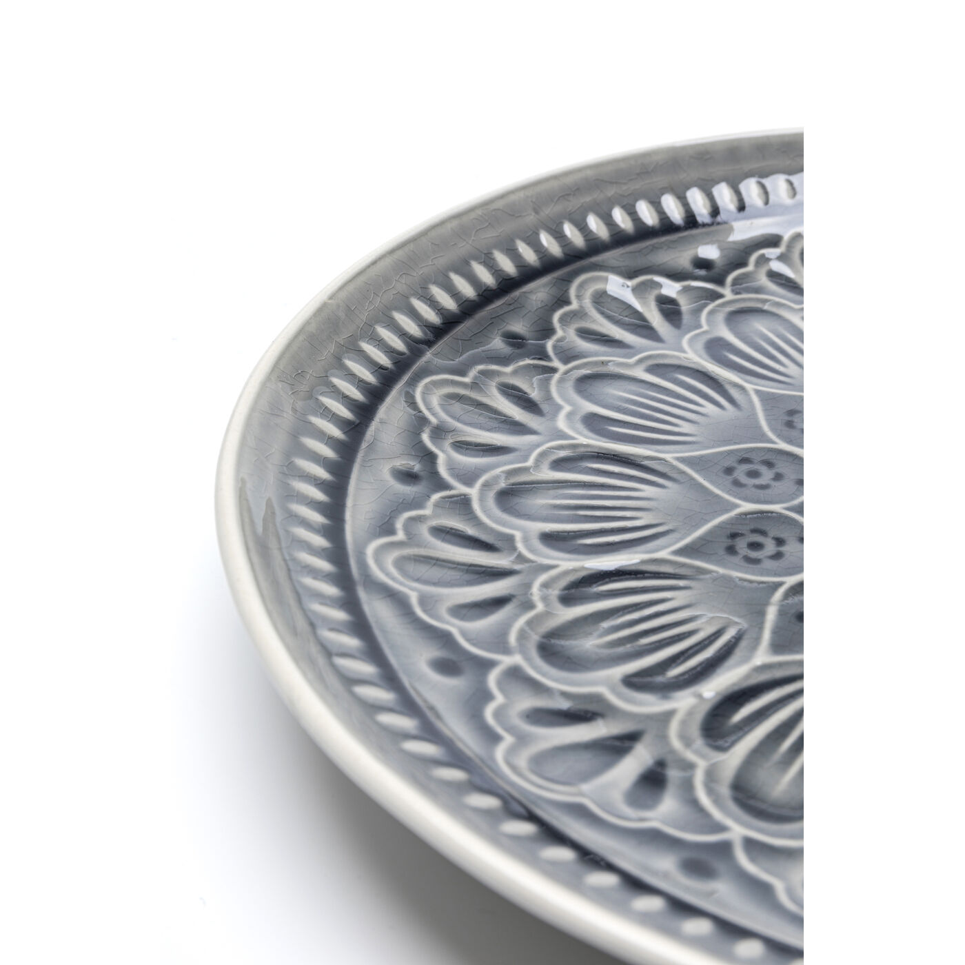 Тарелка Sicilia Mandala Grey Ø27 см
