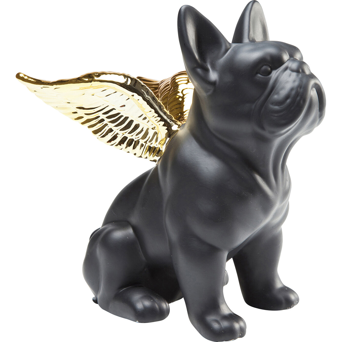 Фигура декоративная Sitting Angel Dog Gold-Black