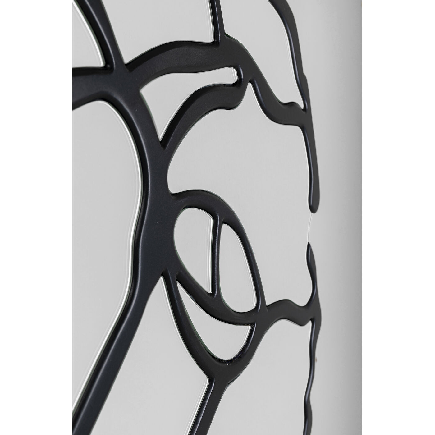 Зеркало настенное Pieces Matt Black Ø100 см