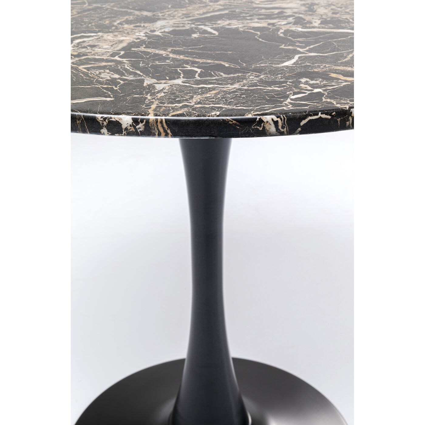 Стол Schickeria Marbleprint Black Ø80 см