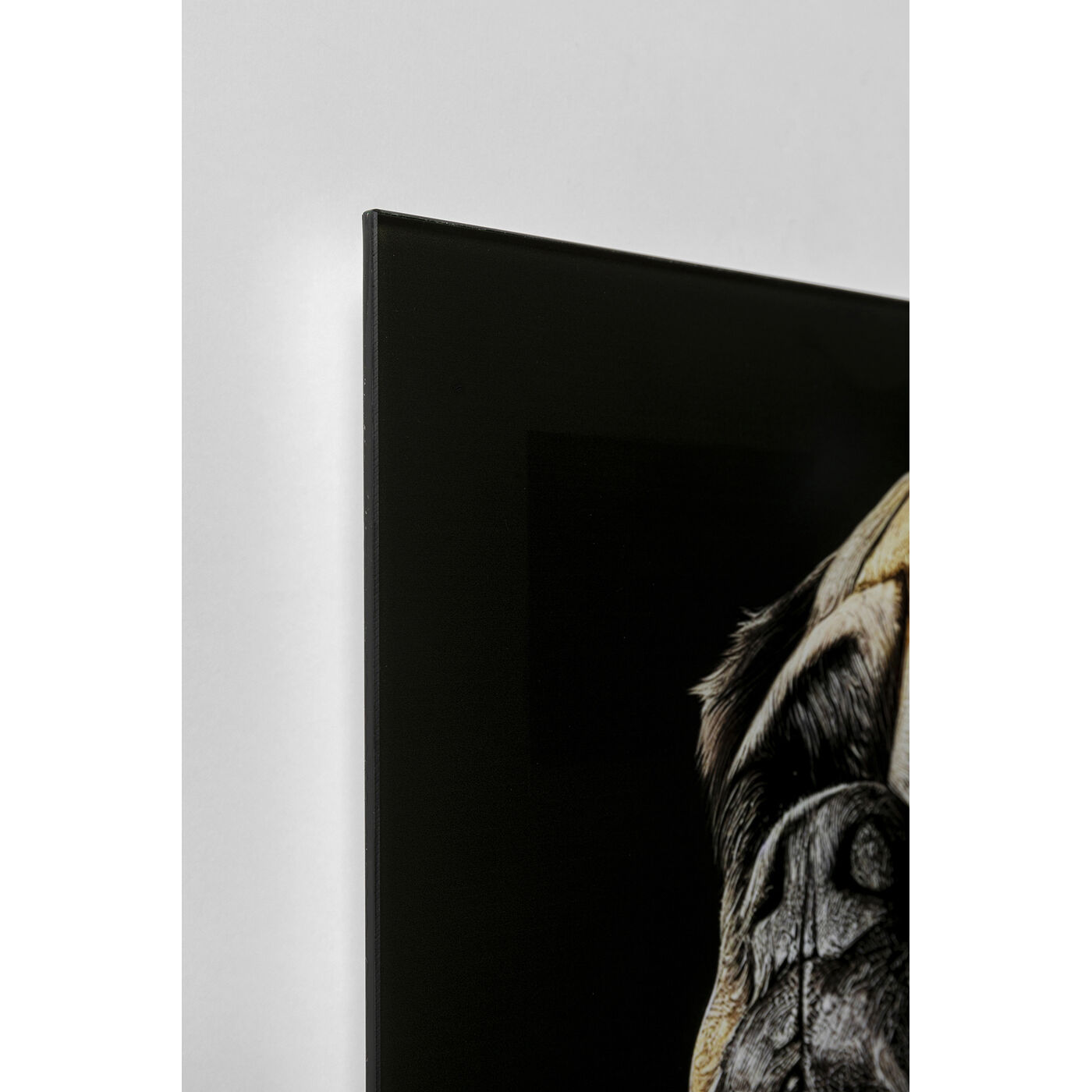 Картина стеклянная King Pug 40x60 см