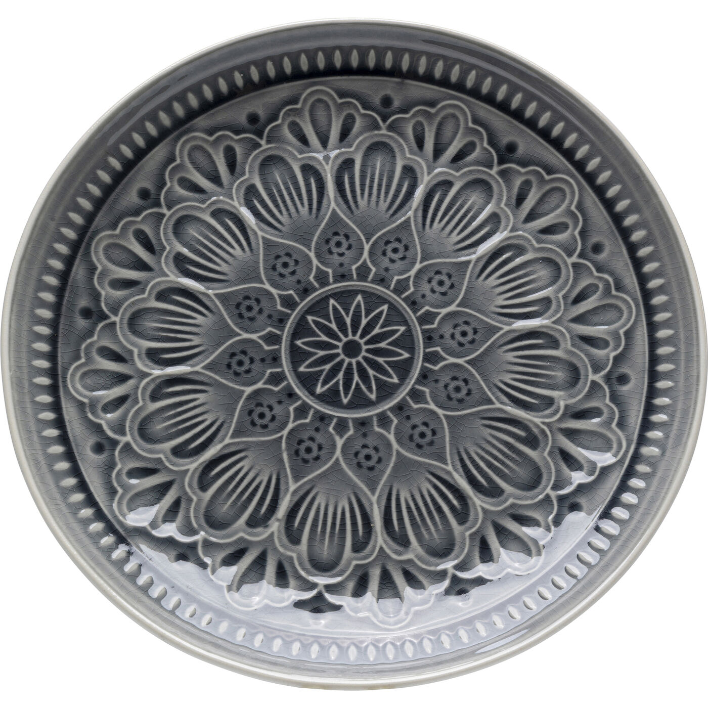 Тарелка Sicilia Mandala Grey Ø27 см