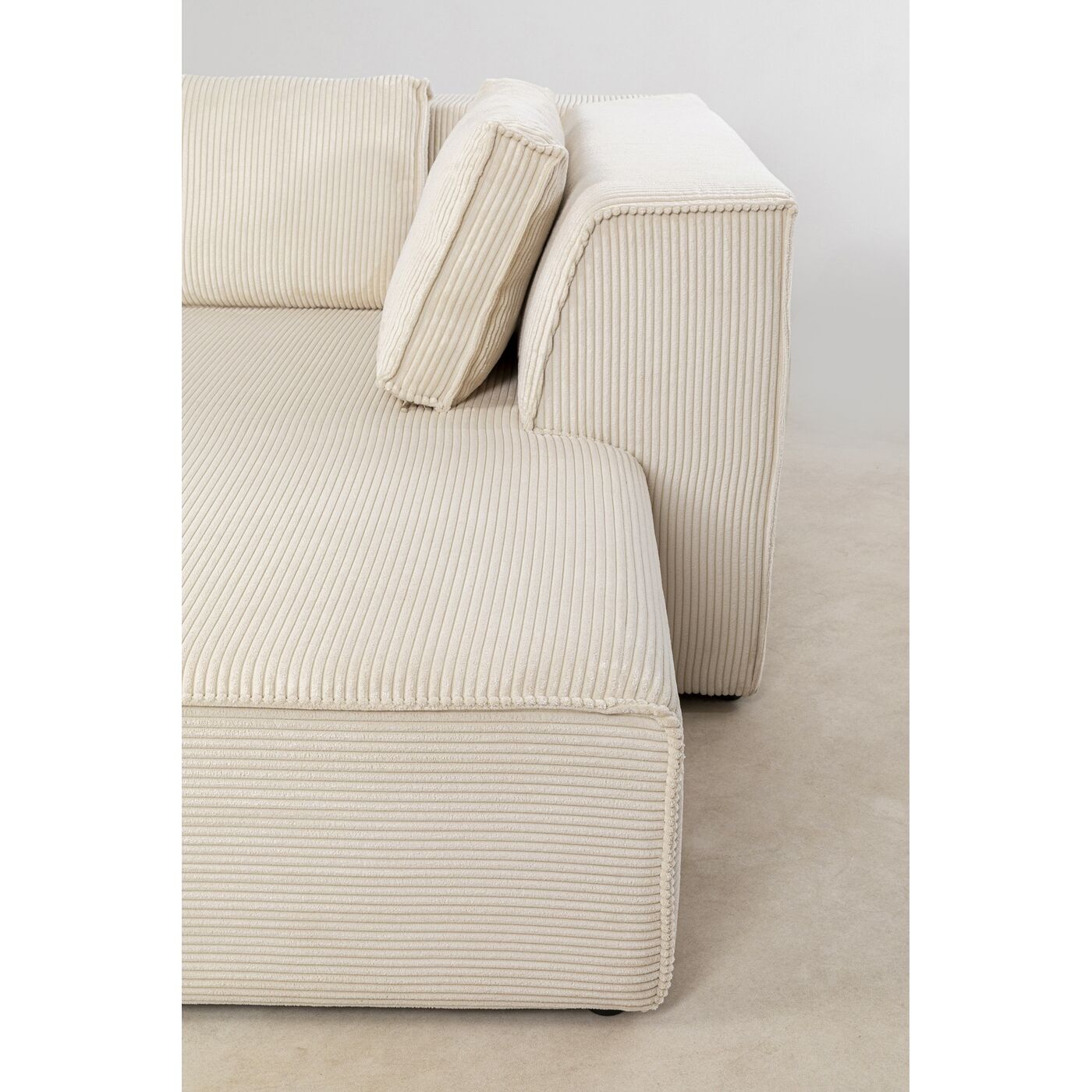 Диван правосторонний угловой Infinity Ottomane Cord Creme Right