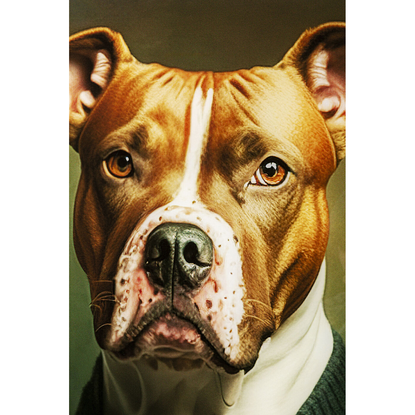 Картина стеклянная Dog Family 110x90 см