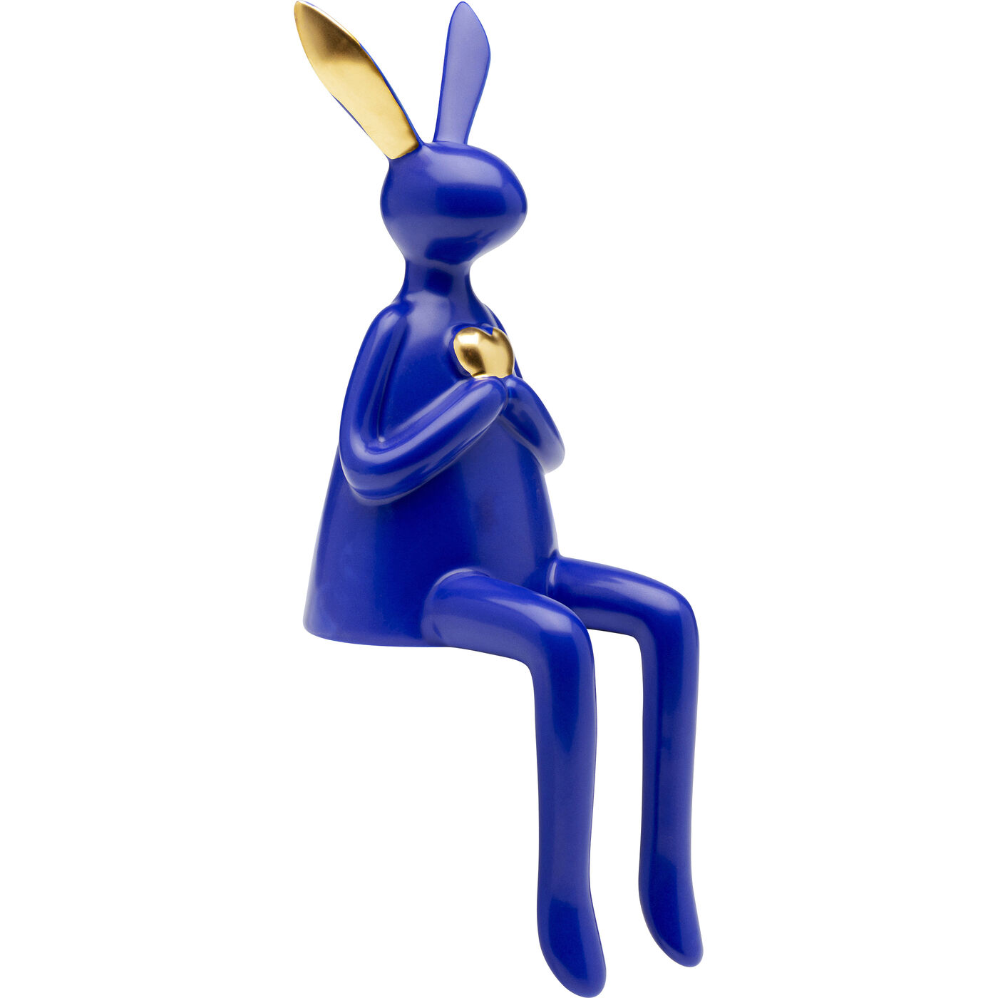 Фигура декоративная Sitting Rabbit Heart Blue 29 см
