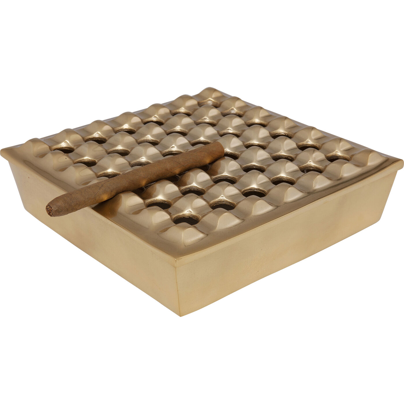 Пепельница Soho Square Brass 25x25 см