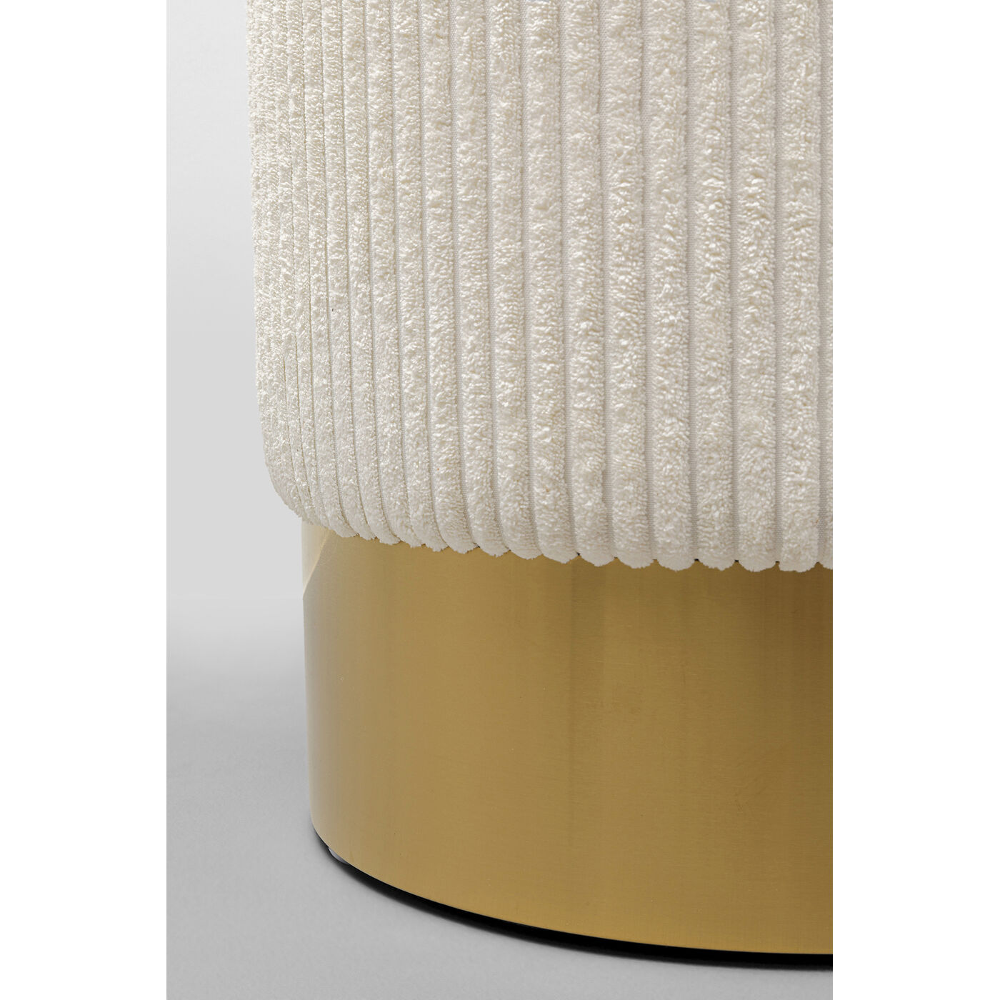 Пуф Cherry Beige Cord Brass Ø35 см