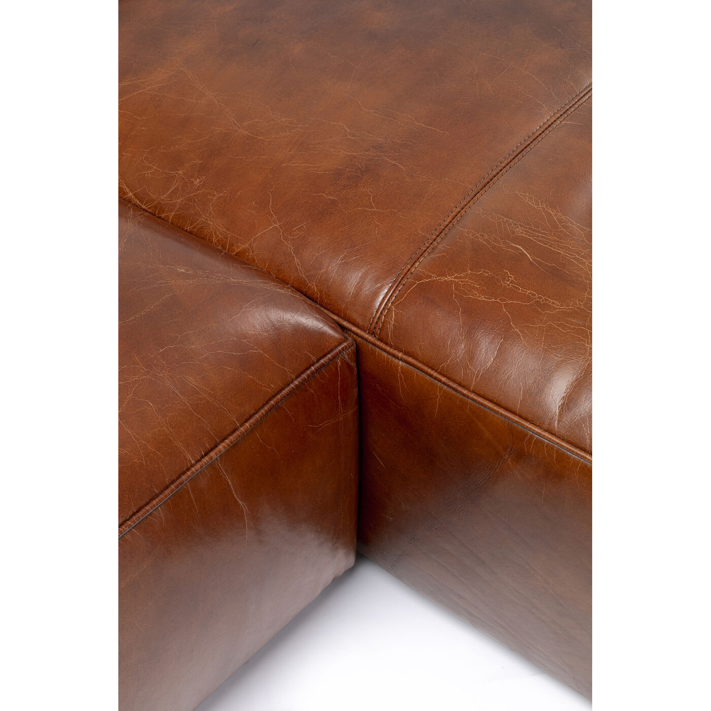 Диван угловой Cubetto Leather Brown 170x270 см