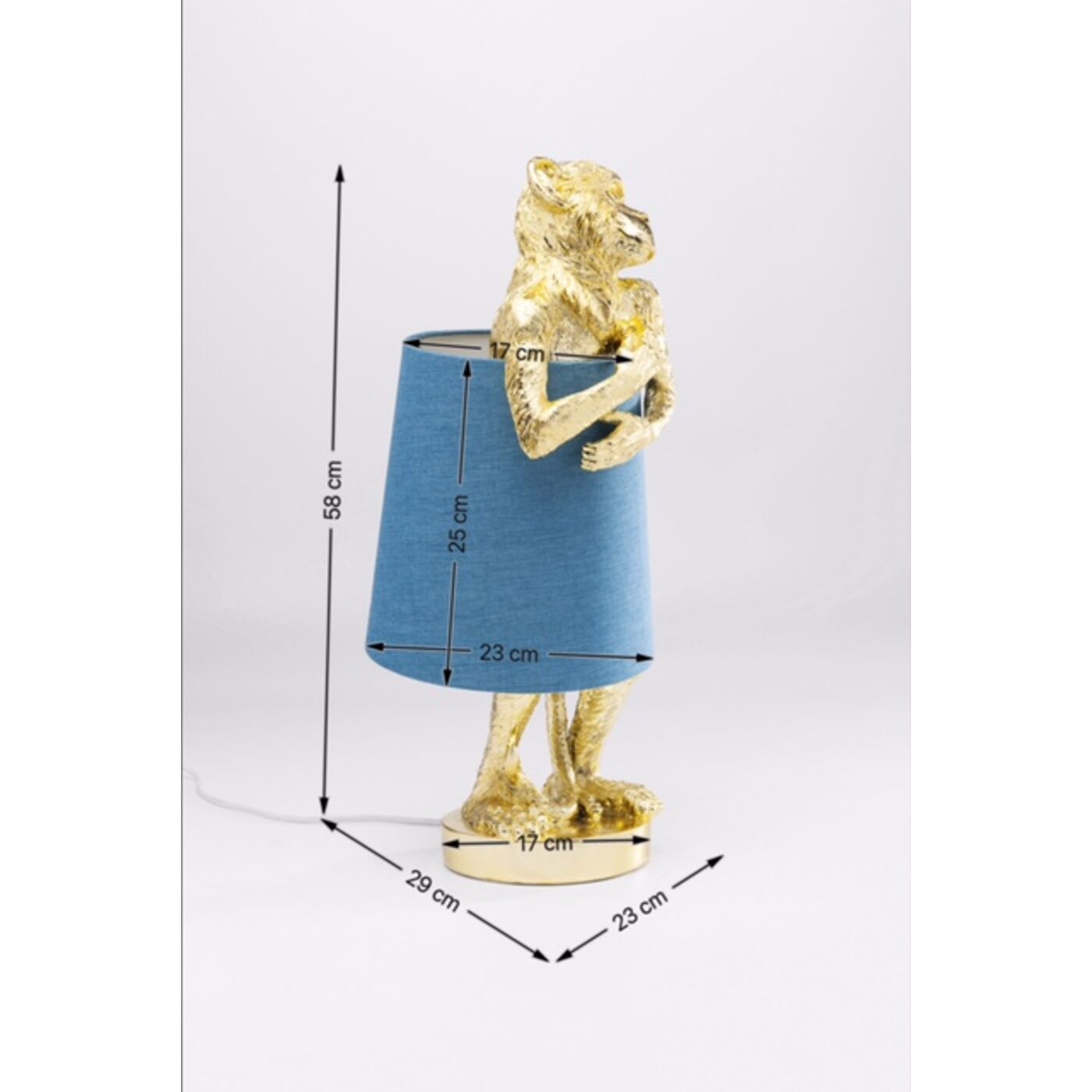 Светильник настольный Animal Monkey Gold Blue