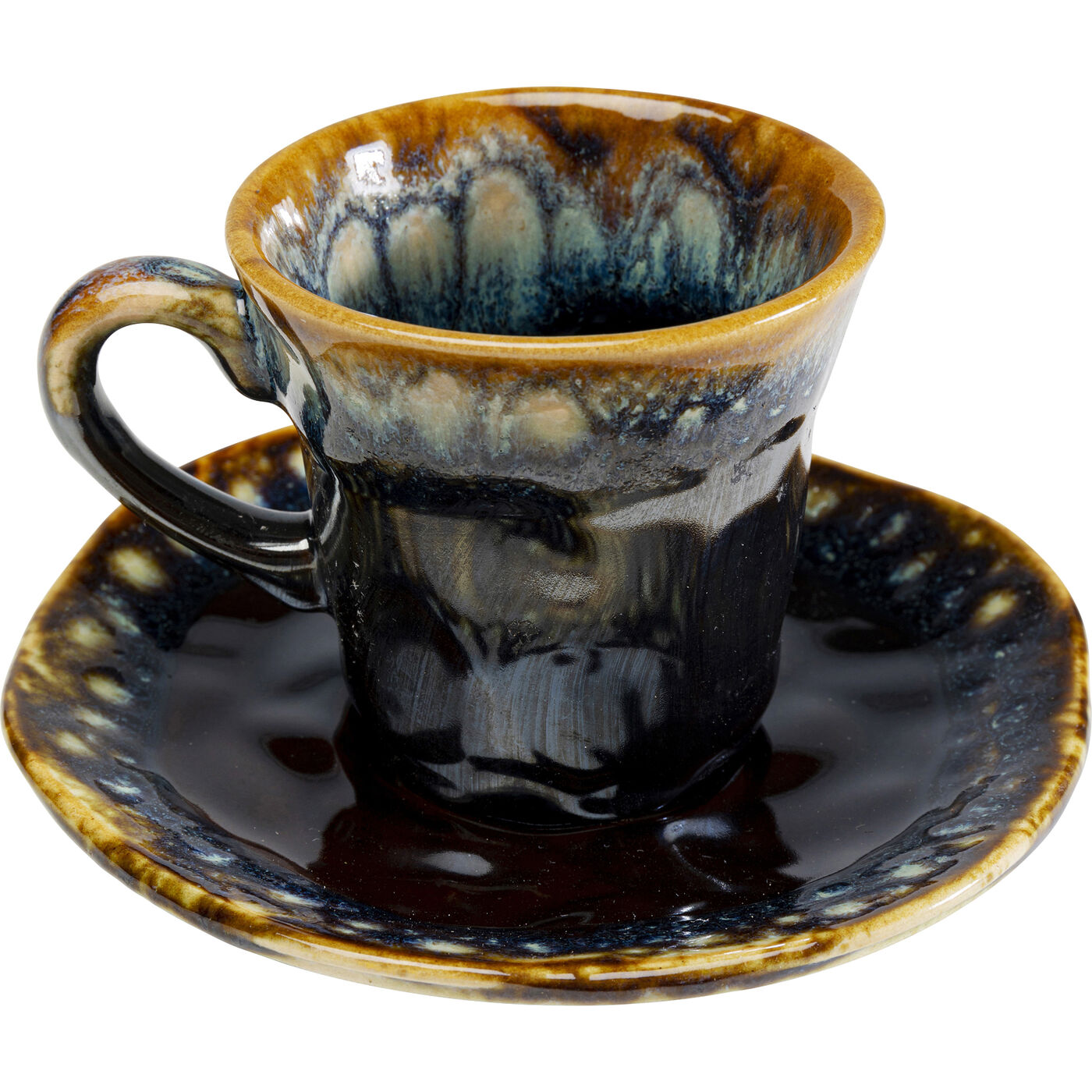 Кружка с блюдцем для эспрессо Lio Dark Blue (2 предмета)