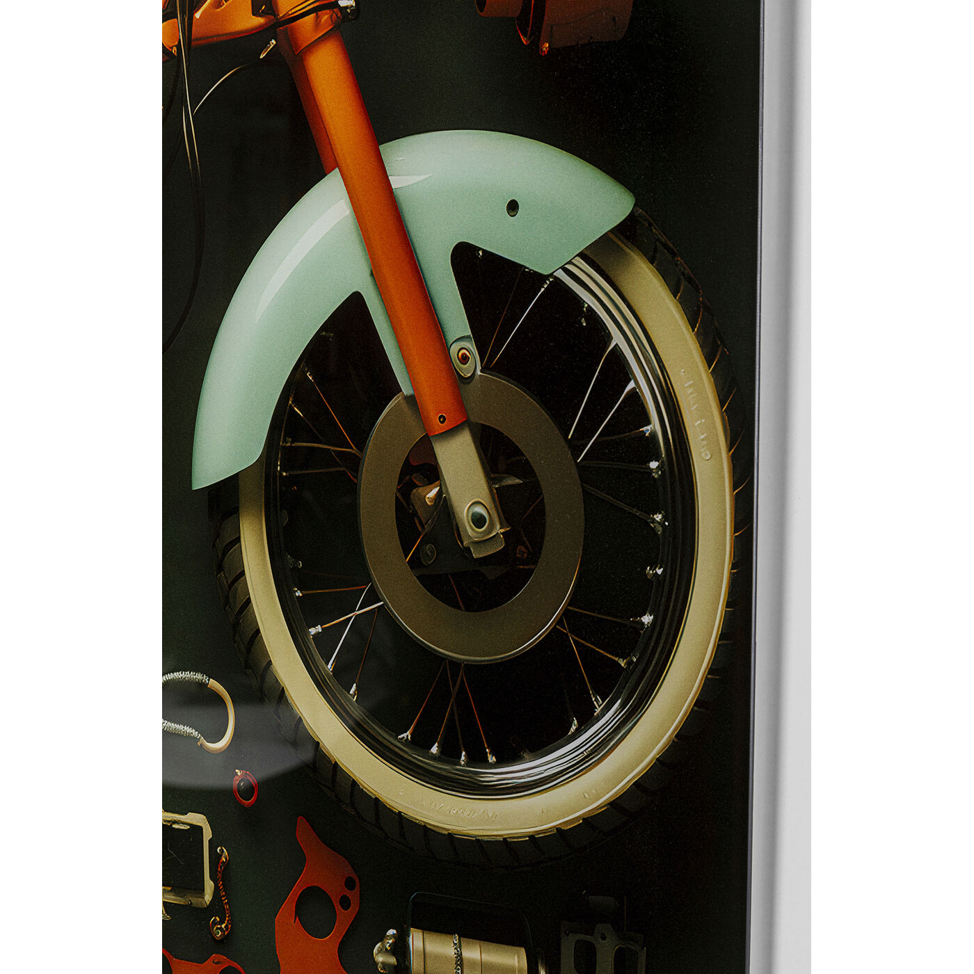 Картина стеклянная Garage Motorbike 60x80 см