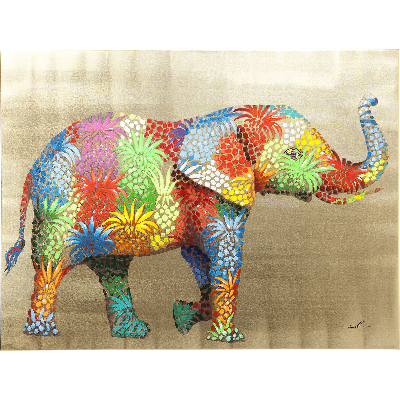 Картина Touched Flower Elefant 120x90 см