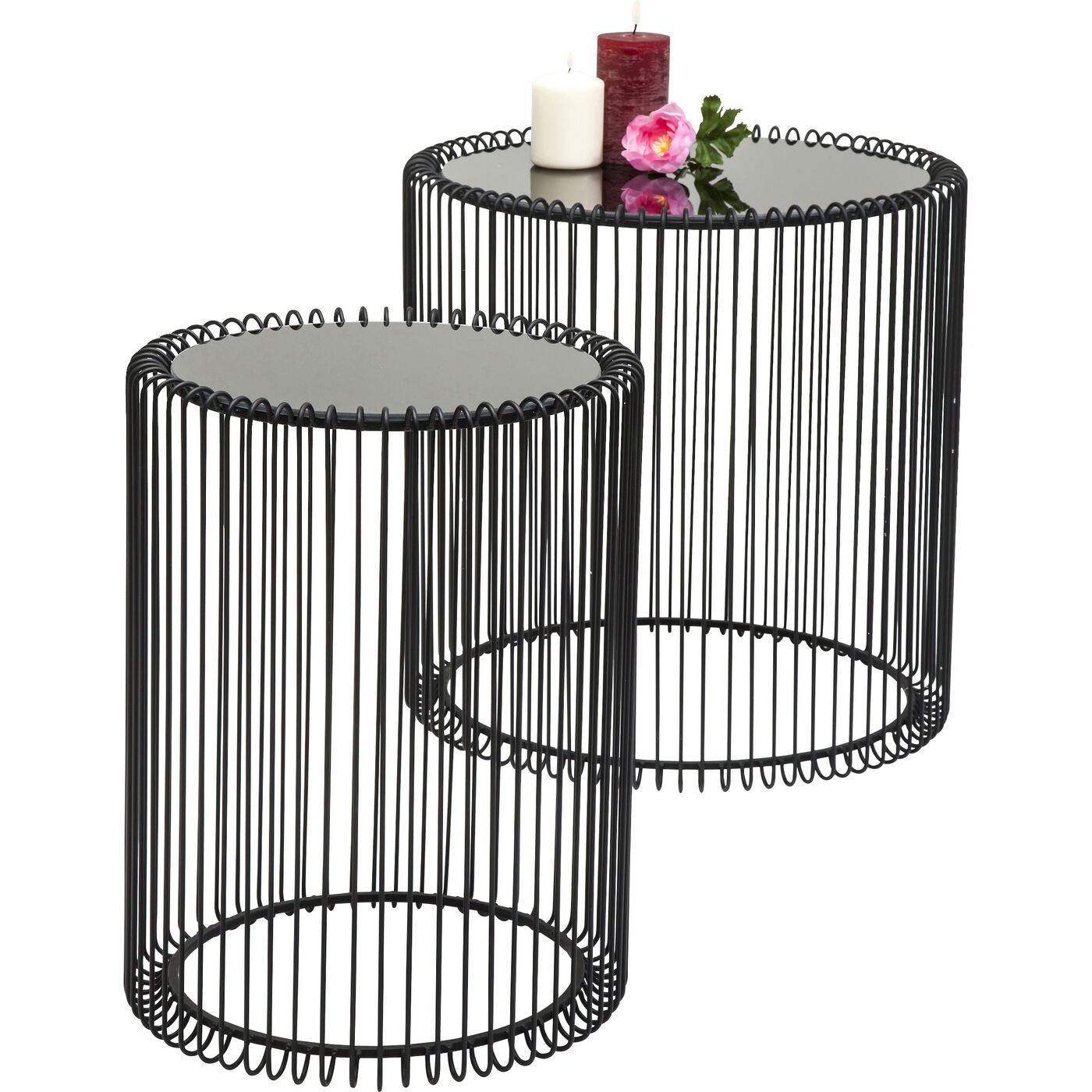 Стол приставной Wire Black Ø44 см (2 шт)