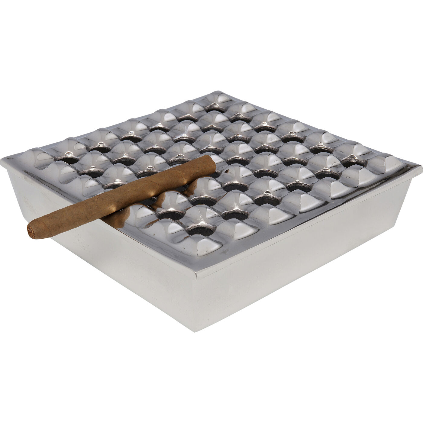 Пепельница Soho Square Silver 25x25 см