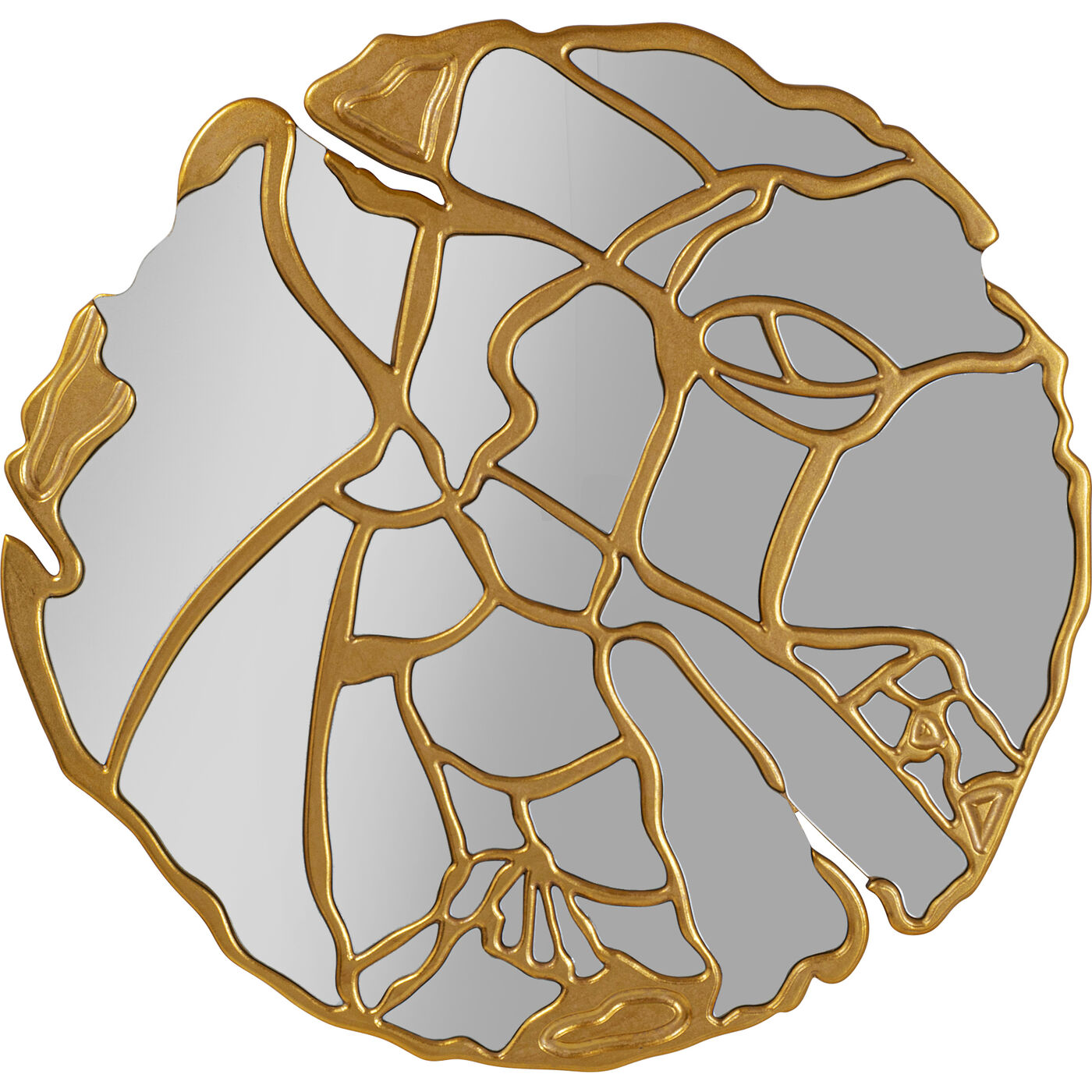 Зеркало настенное Pieces Gold Ø100 см