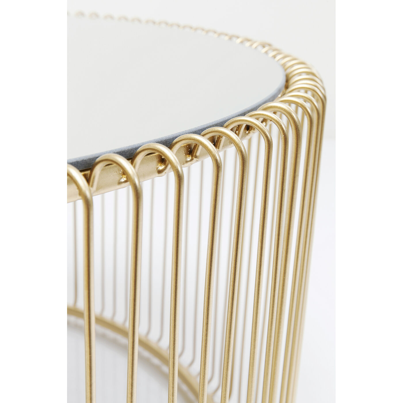 Стол кофейный Wire Uno Brass Ø80 см