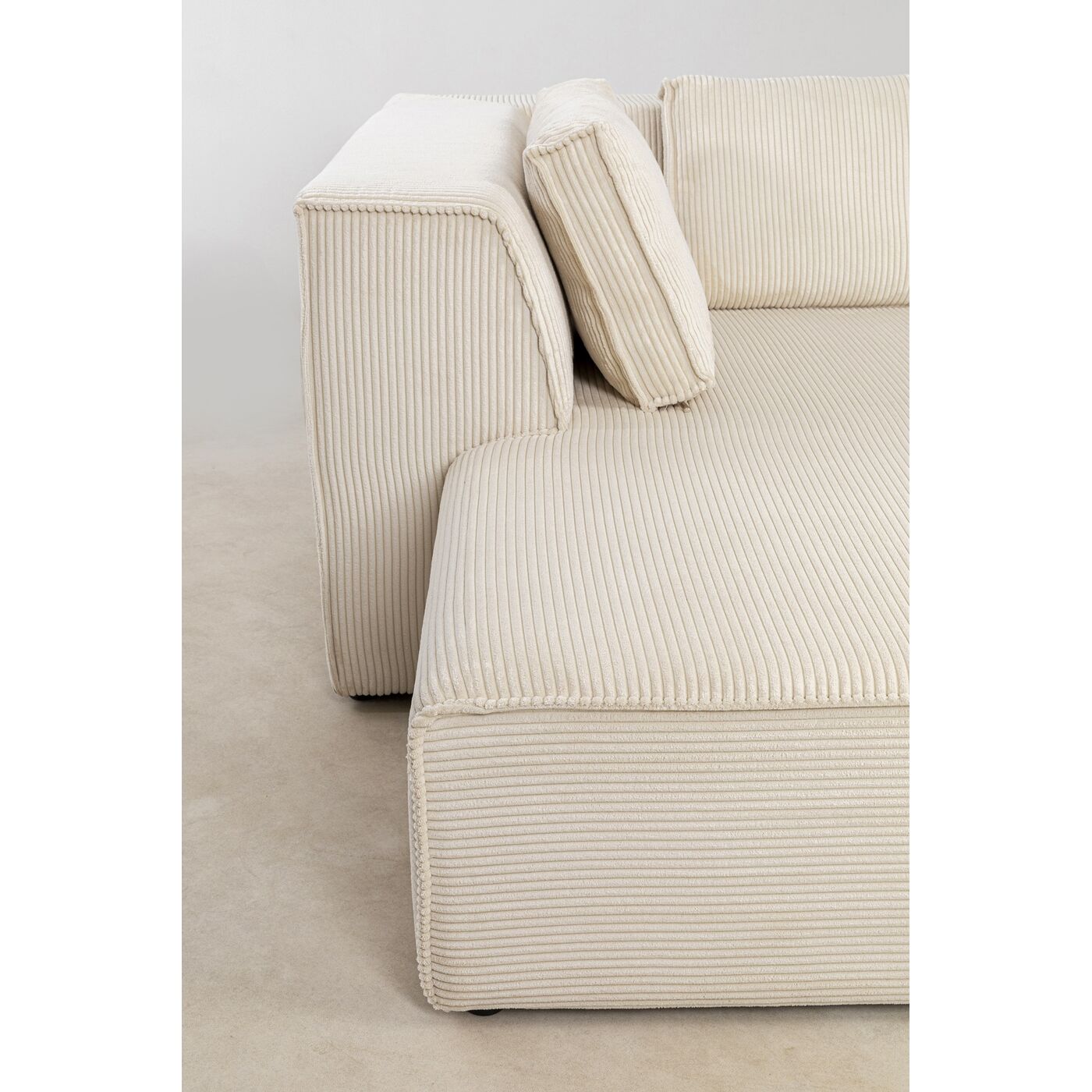 Диван левосторонний угловой Infinity Ottomane Cord Creme Left
