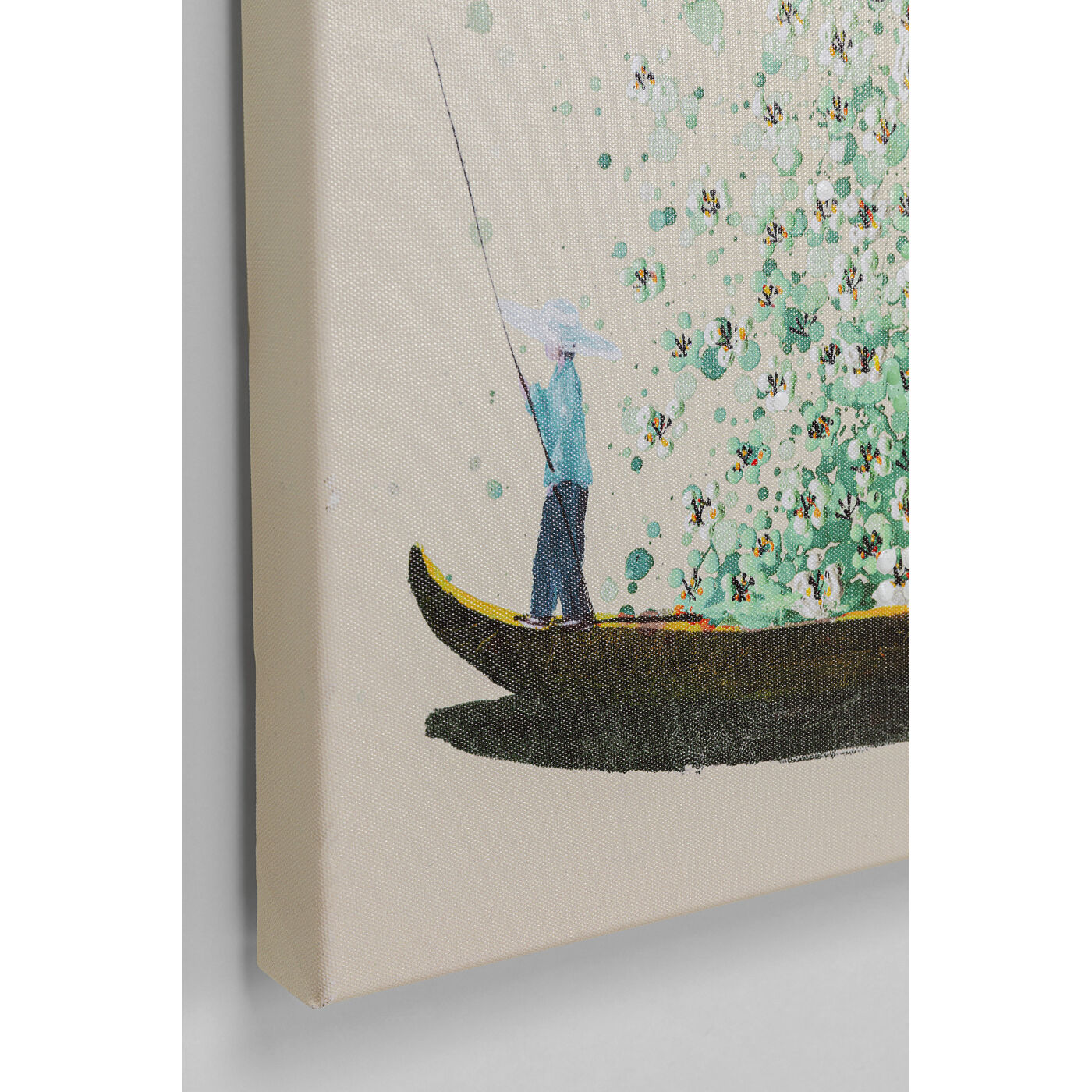 Картина на холсте Flower Boat Beige Green 80x100 см