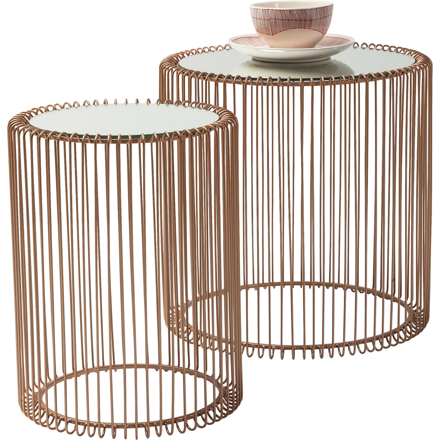 Стол приставной Wire Copper Ø44 см (2 шт)
