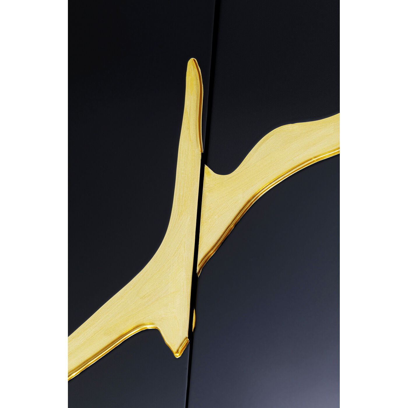 Комод широкий Cracked Black Gold 165x80 см