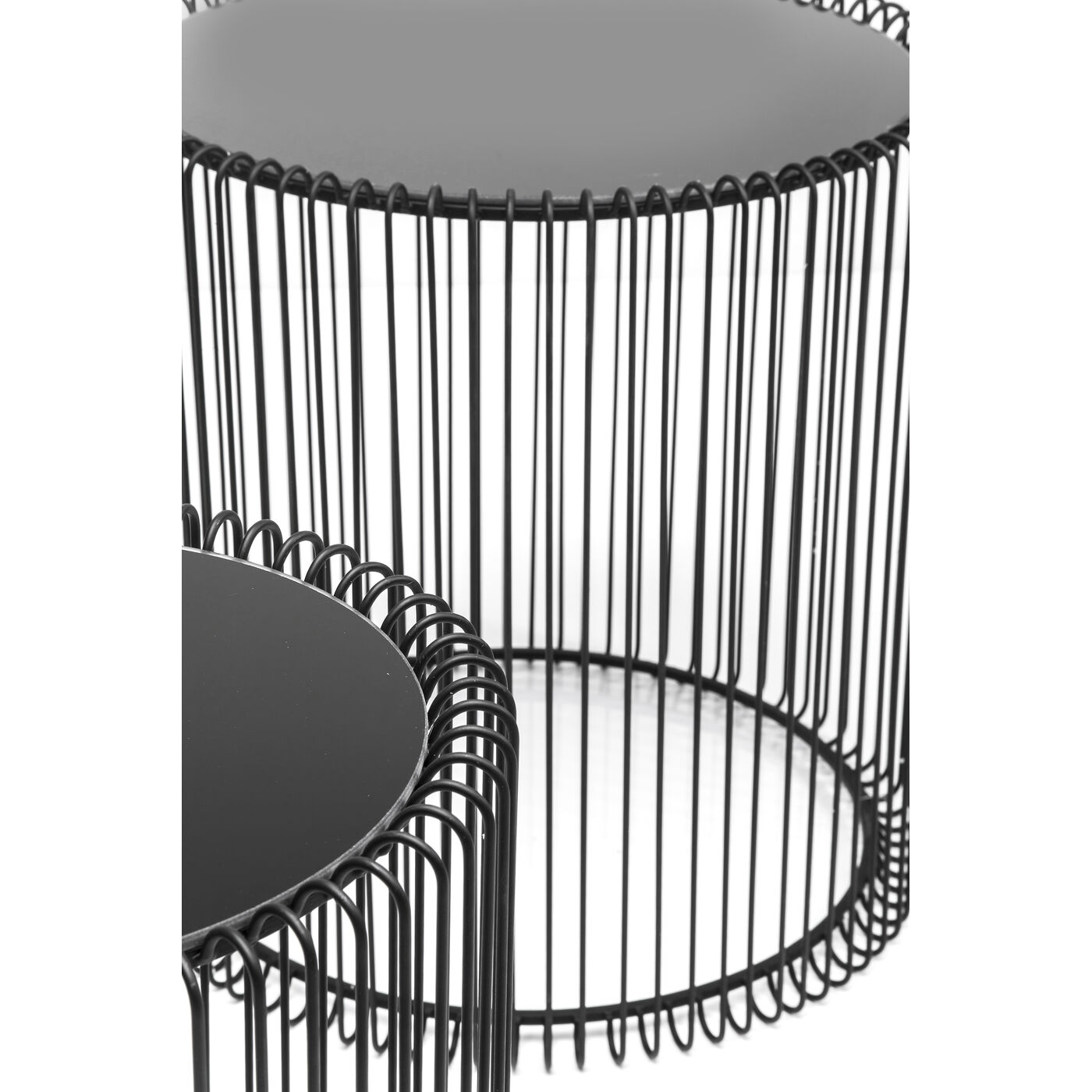 Стол приставной Wire Black Ø44 см (2 шт)