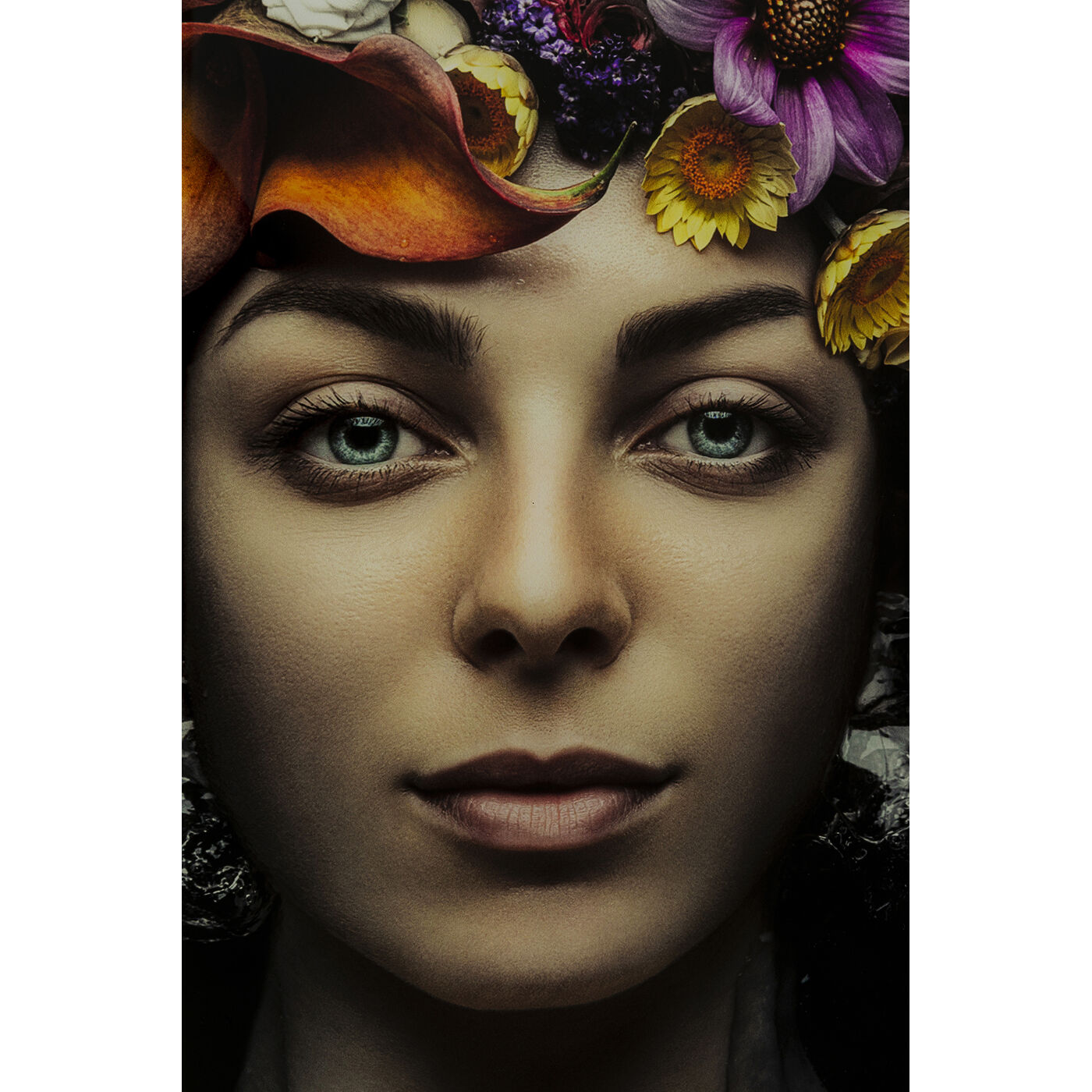 Картина стеклянная Flower Art Lady 120x120 см