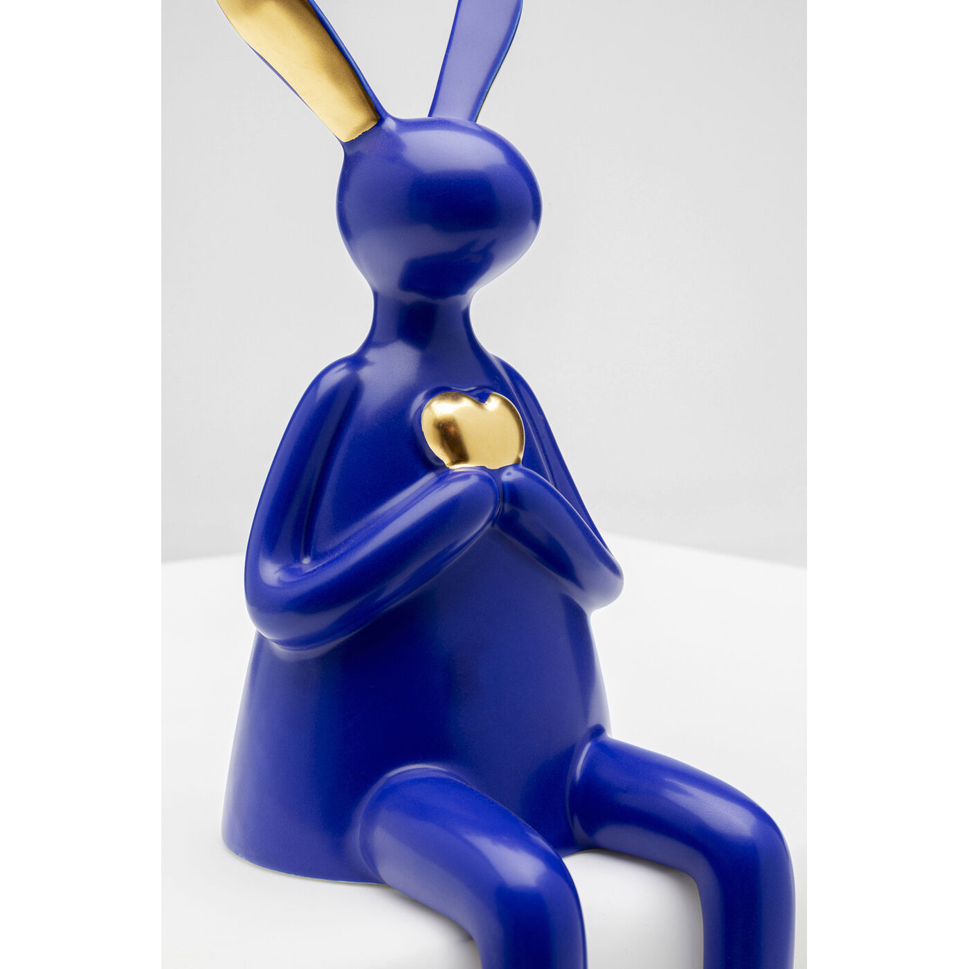 Фигура декоративная Sitting Rabbit Heart Blue 29 см