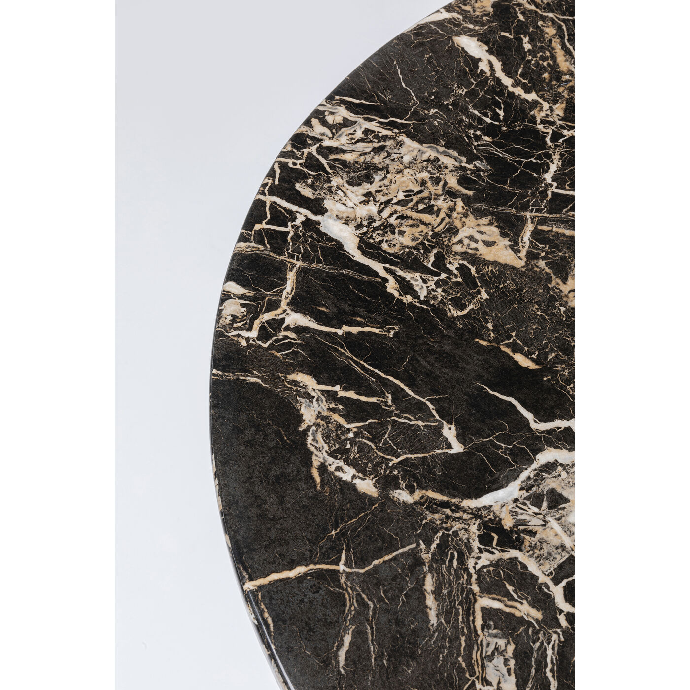 Стол Schickeria Marbleprint Black Ø80 см