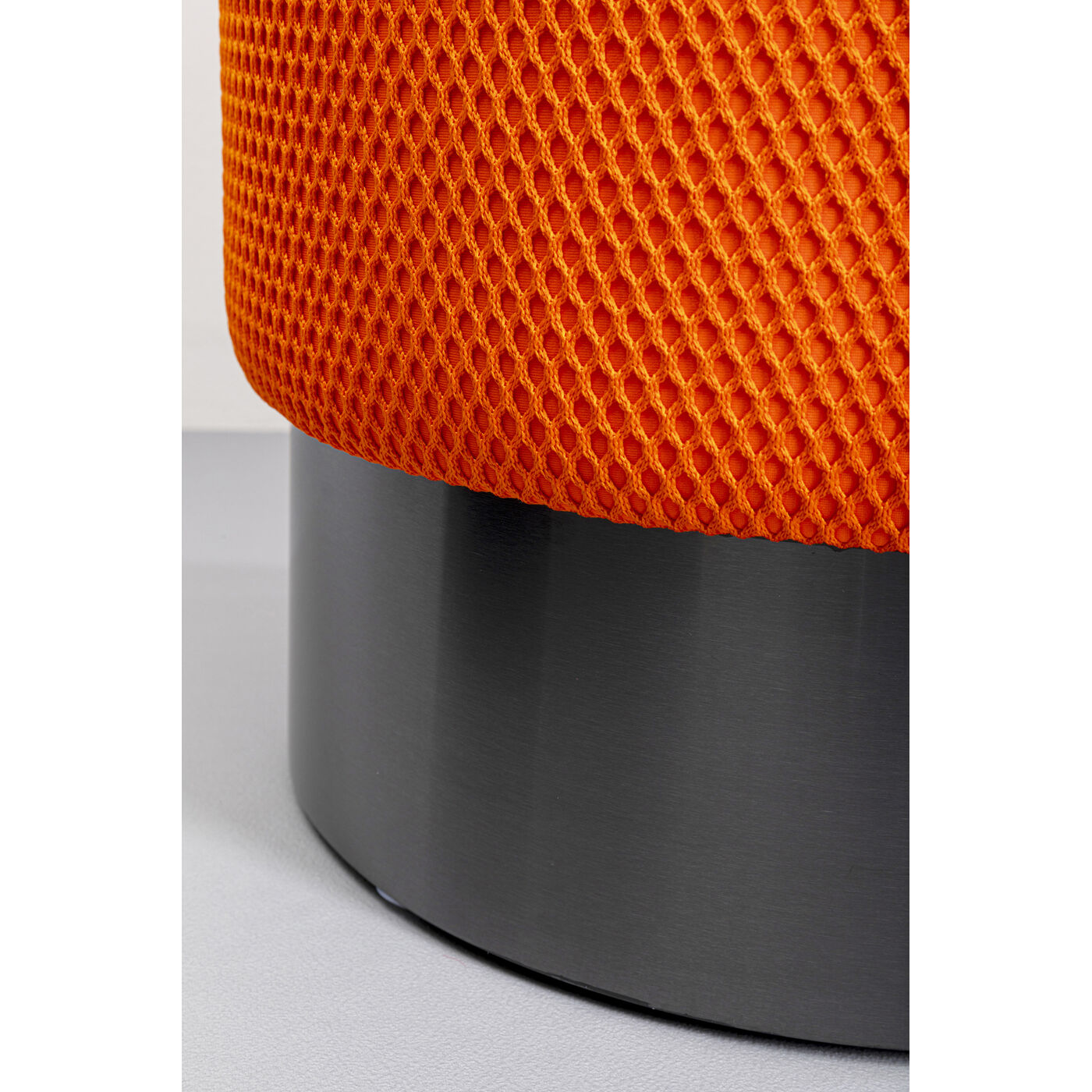 Пуф Jody Orange Mesh Black Ø35 см