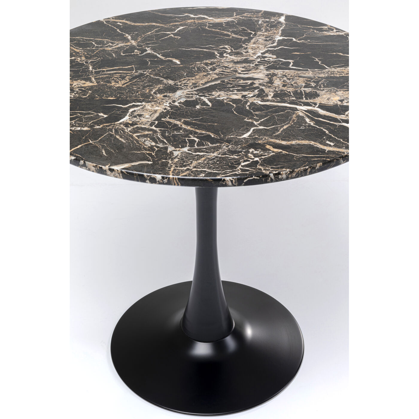 Стол Schickeria Marbleprint Black Ø80 см