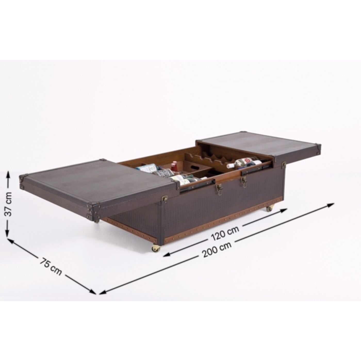 Стол кофейный с баром Globetrotter 120x75 см