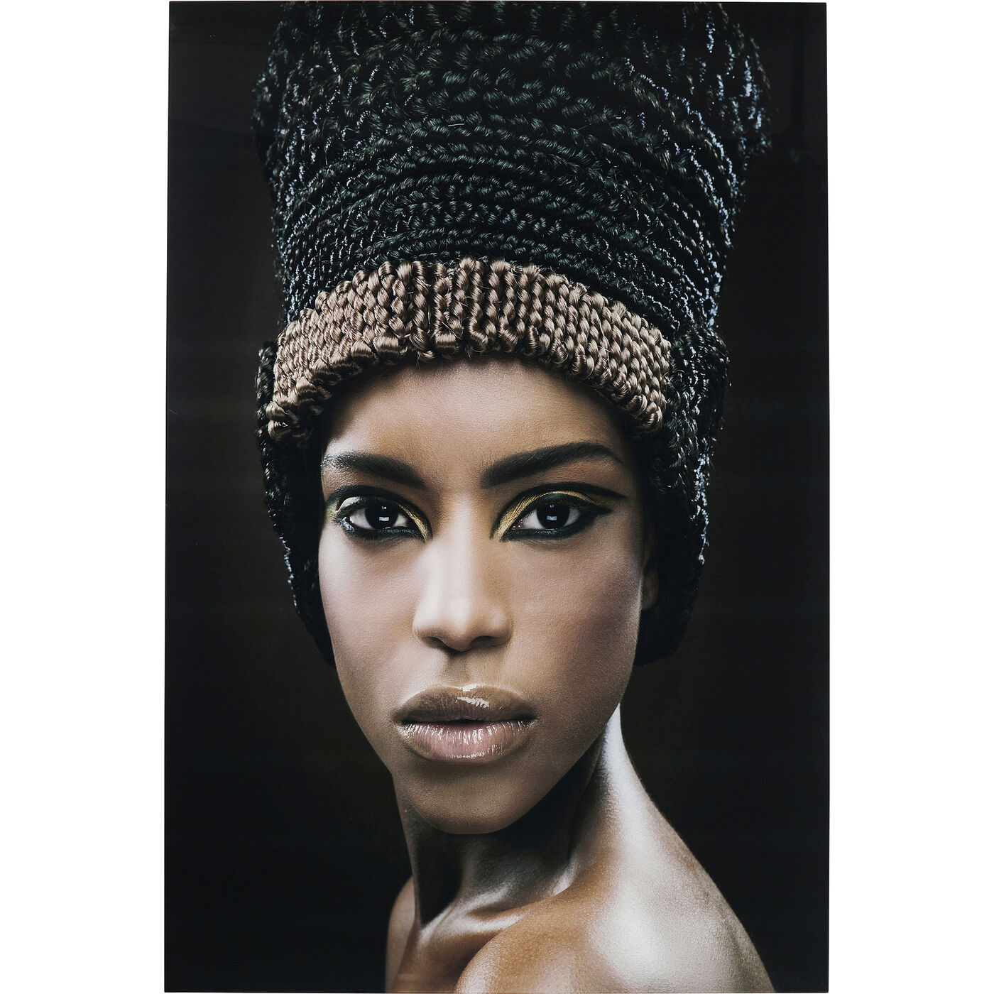 Картина стеклянная Royal Headdress Face 100x150 см