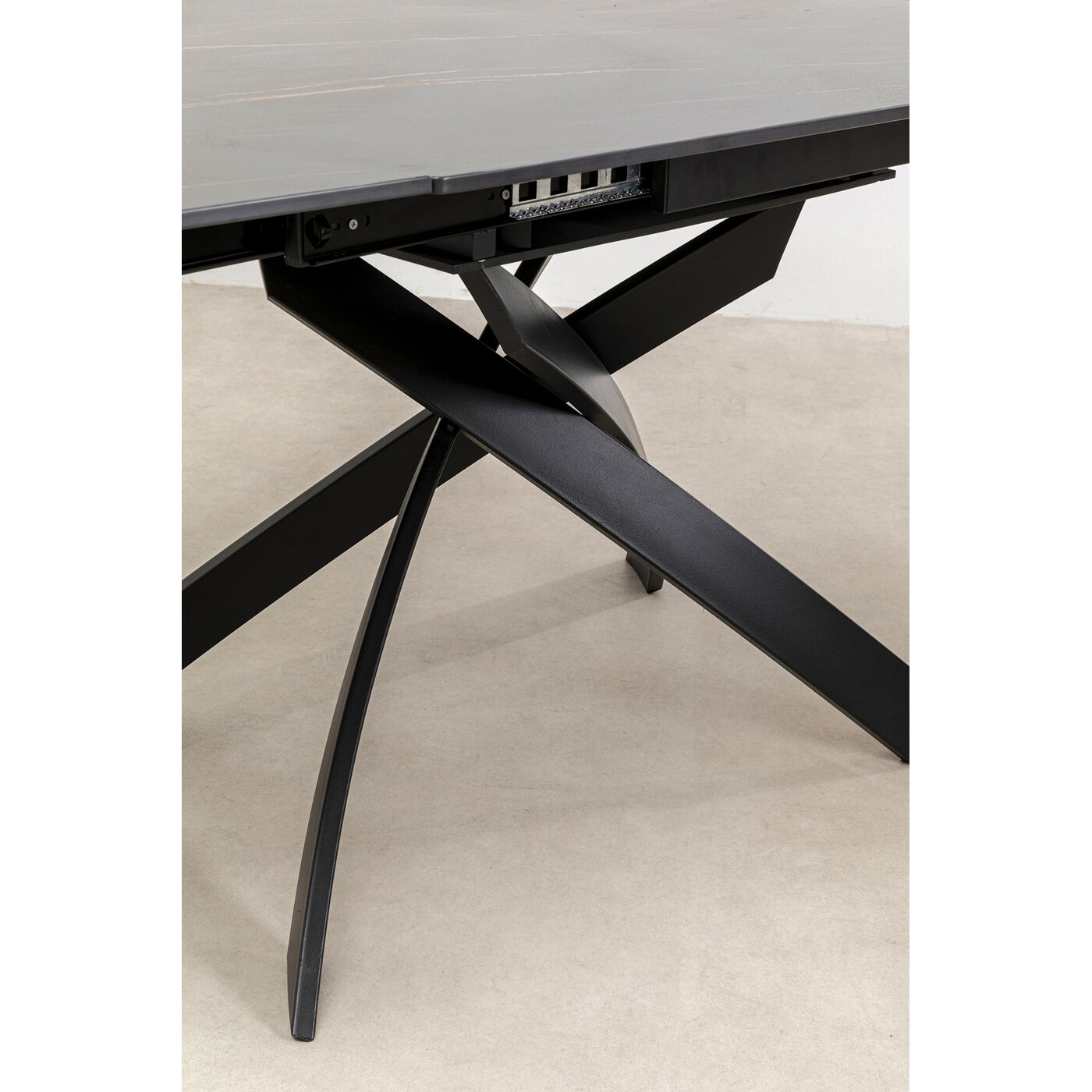 Стол раздвижной Twist Black 120(30+30)x90 см