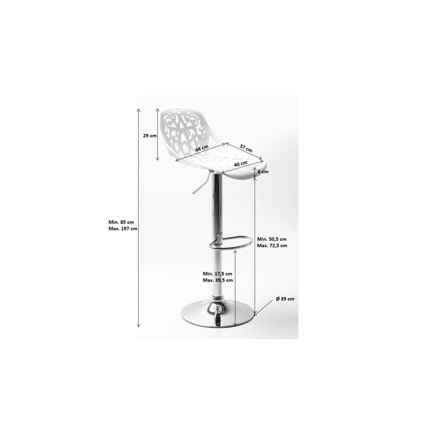 Стул барный Ornament White