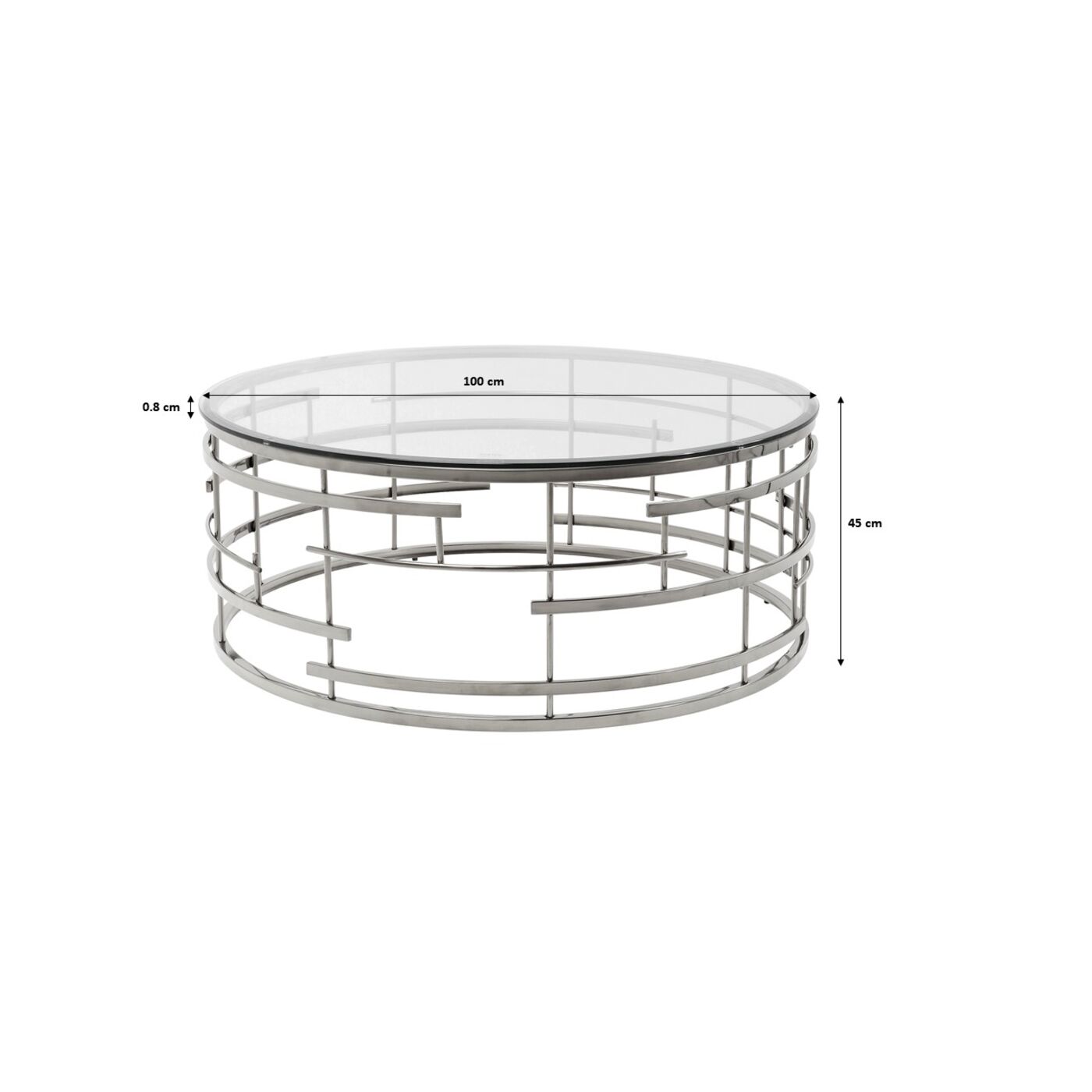 Стол кофейный Jupiter Silver Ø100 см