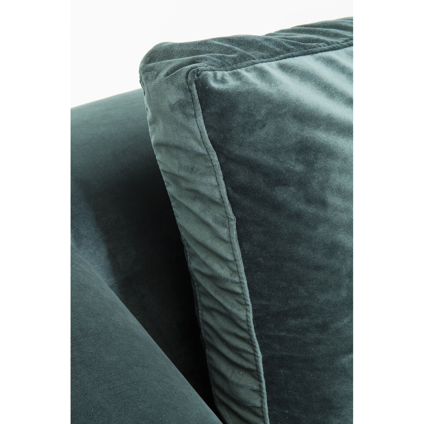 Диван угловой правосторонний Gianni Velvet Dark Green Right black